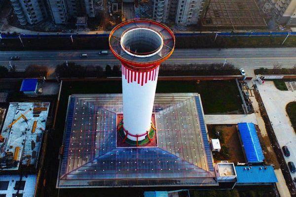 برج مکنده 60 متری چینی ها برای کاهش آلودگی هوا